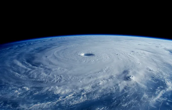Storm, nature, eye of hurricane