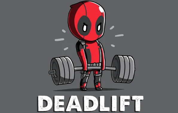 Картинка deadpool, funny, deadlift