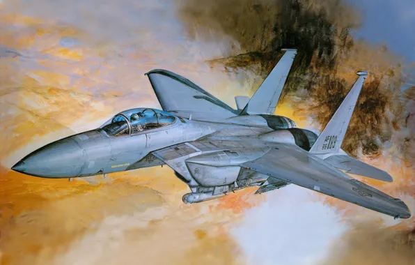 Картинка авиация, истребитель, самолёт, F-15, ф-15, Strike Eagle