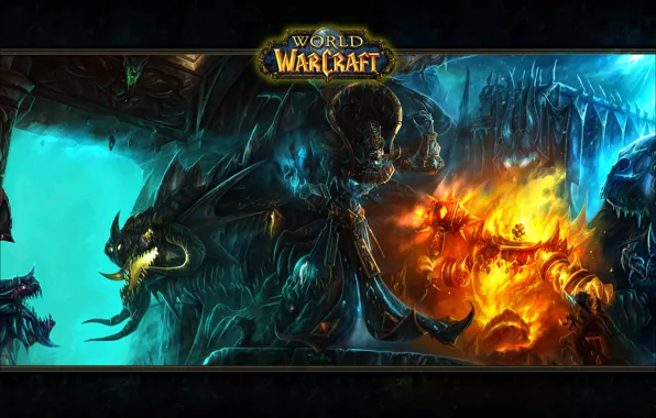 Огонь, эльфийка, warld of warcraft