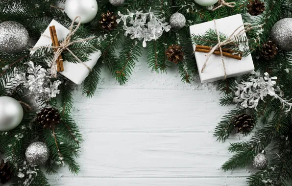 Шары, елка, Новый Год, Рождество, подарки, Christmas, balls, wood