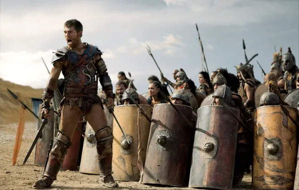 Битва, Spartacus, гладиаторы, Спартак, Лиам МакИнтайр