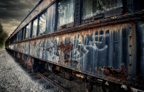 Graffiti, Old, Rustic, Restoration Depot, Vintage Train