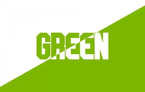 Краска, контраст, слово, белый и зелёный, white and green