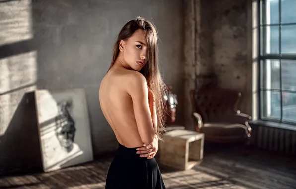 Девушка, Взгляд, Настя, Полуобнаженная, Анастасия Лис