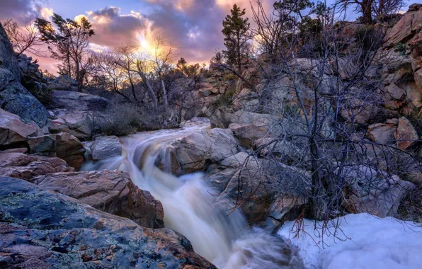 Камни, скалы, США, речка, Arizona, Prescott