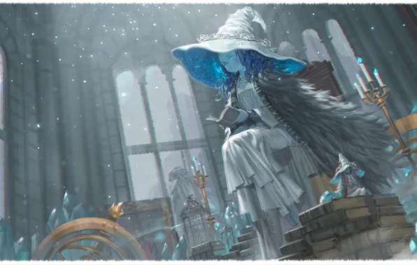 Девушка, книги, ведьма, Elden Ring, Ranni The Witch