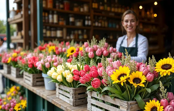Цветы, весна, colorful, тюльпаны, blossom, welcome, flowers, tulips