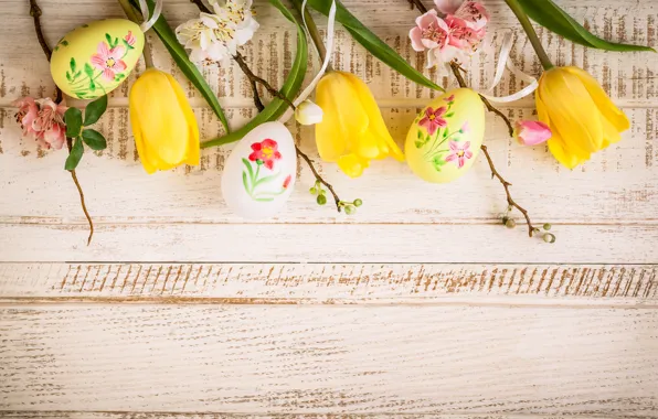 Картинка цветы, весна, Пасха, тюльпаны, wood, flowers, tulips, spring