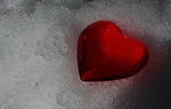 Картинка снег, сердце, день, всех, тает, влюблённых