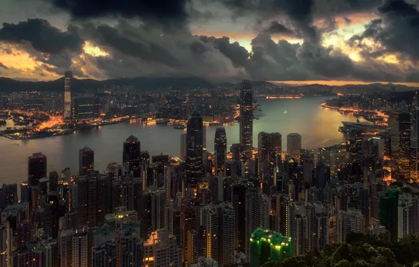 Ночь, город, Hong Kong