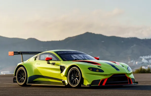 Aston Martin, Vantage, вид спереди, 2018, GTE