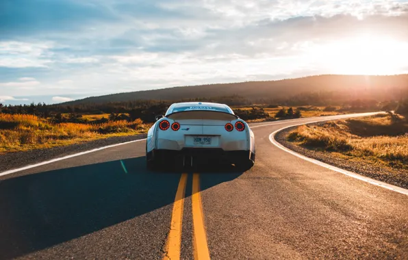 GTR, Nissan, Car, Landscape, Street, Tuning, Highway, Sunlight