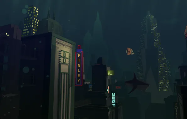 Город, rapture, bioshock, подводный, восторг