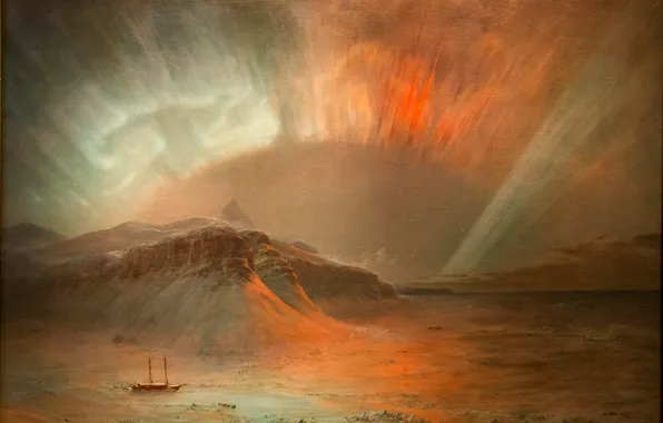 Художник, Северное сияние, Frederic Edwin Church