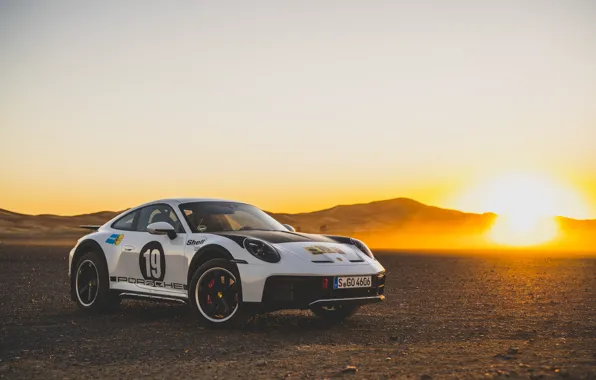 Porsche, Рассвет, Porsche 911, Ралли Дакар, Dakar Rallye