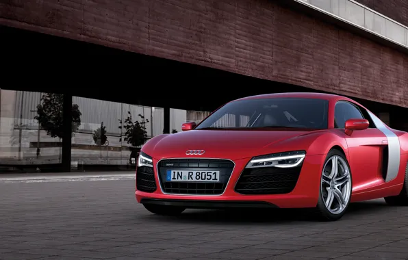 Audi, red, 2013