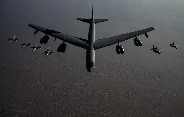 ВВС США, McDonnell Douglas F-15 Eagle, General Dynamics F-16 Fighting Falcon, американский стратегический бомбардировщик, B-52 …