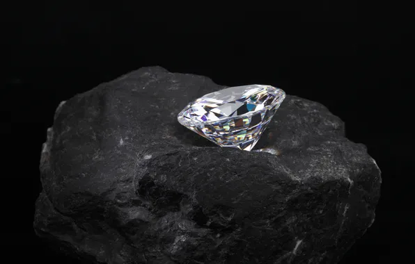 Black, Carbon, diamond, shine