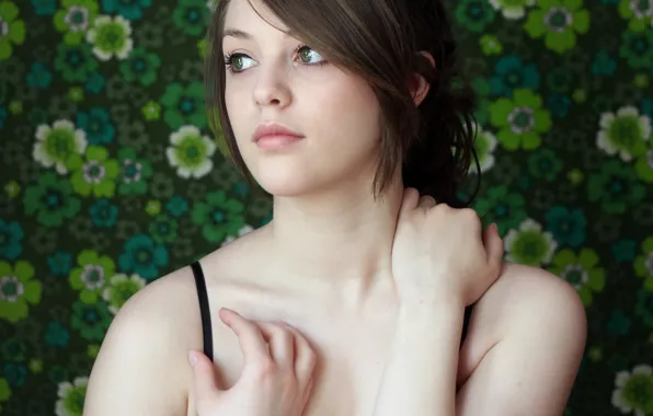 Глаза, взгляд, обои, зеленые, британка, Imogen