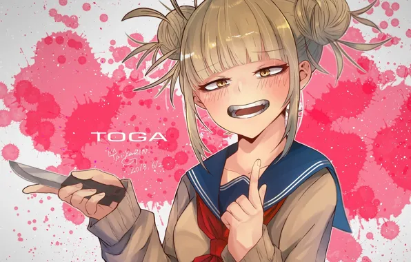 Нож, девочка, My Hero Academia, Boku No Hero Academia, Моя Геройская Академия, Тога