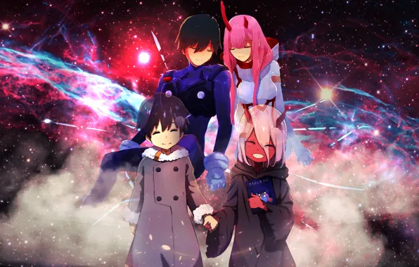 Арт, двое, Darling In The Frankxx, Милый во Франксе