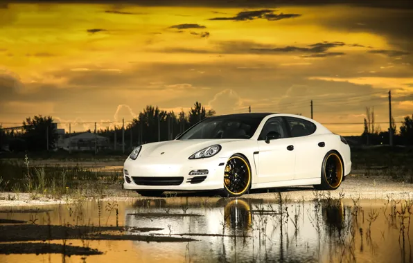 Картинка Panamera, Porshe, Water, White, S