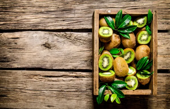 Green, киви, фрукты, box, fruit, kiwi, корбка