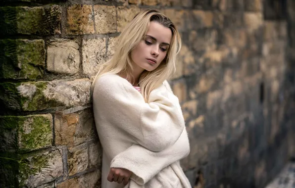 Кладка, губки, прелесть, локоны, боке, Natural light portrait, Markéta