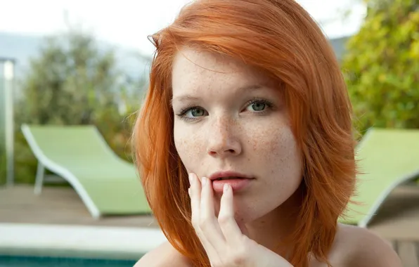 Girl, Beautiful, Beauty, Eyes, Woman, Mia Sollis, Redhead, Outside