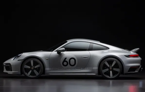 Porsche 911, вид с боку, Sport Classic, 2022