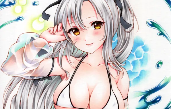 Girl, sexy, long hair, boobs, anime, beautiful, pretty, erotic