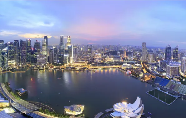 City, город, вид, Азия, Сингапур, view, Singapore, Asia