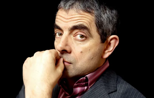 Картинка face, hand, Rowan Atkinson