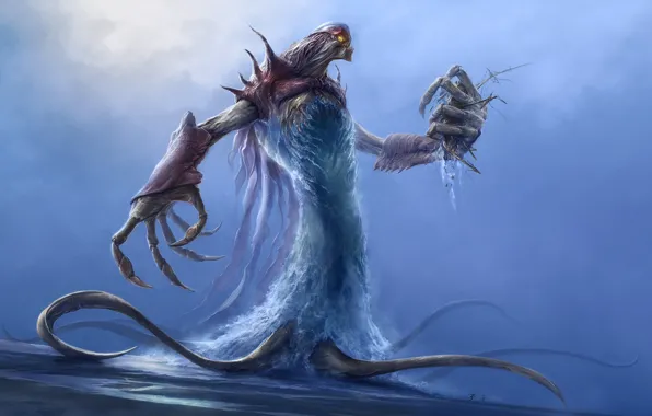 Картинка демон, морской, water colossus