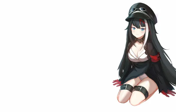 Girl, sexy, cleavage, panties, long hair, dress, boobs, anime