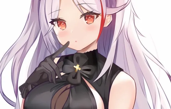 Girl, sexy, cleavage, blouse, pink hair, long hair, boobs, anime