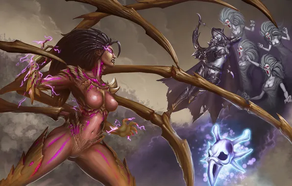Грудь, ноги, тело, сиськи, starcraft, zerg, Warcraft, sarah kerrigan