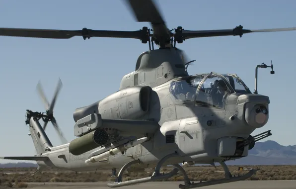 Ракеты, пилоты, пулемёт, helicopter, AH-1
