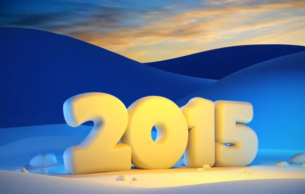 Картинка зима, свет, снег, ночь, Новый год, New Year, Happy, 2015