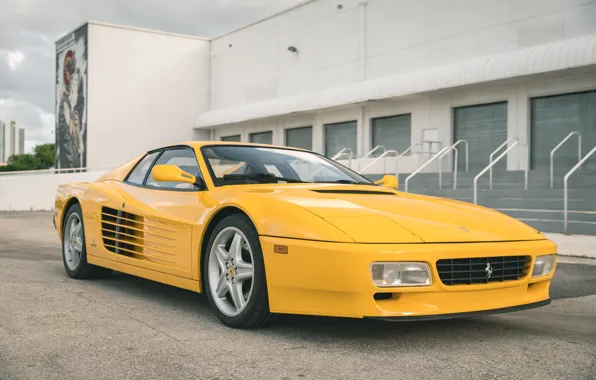 Картинка Yellow, Sportcar, 512 TR, Ferrari Testarossa