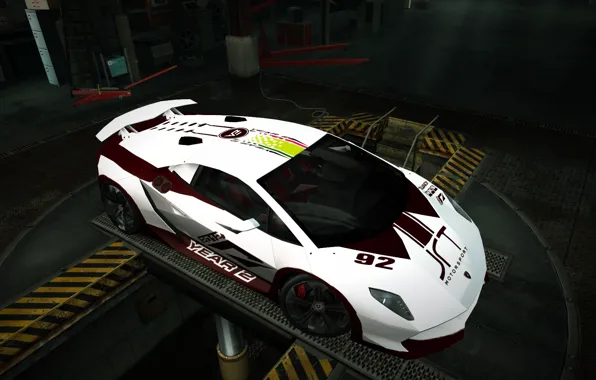 Картинка тюнинг, гараж, Lamborghini Sesto Elemento, Need for Speed world