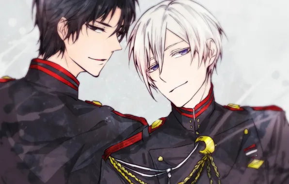 Аниме, арт, парни, Owari no Seraph, последний серафим