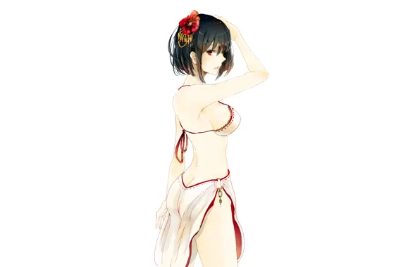 Girl, sexy, ass, bra, cleavage, boobs, anime, beautiful