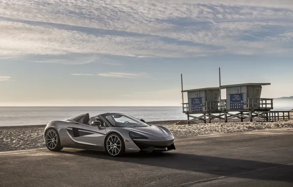 Побережье, McLaren, суперкар, 2018, Spider, 570S