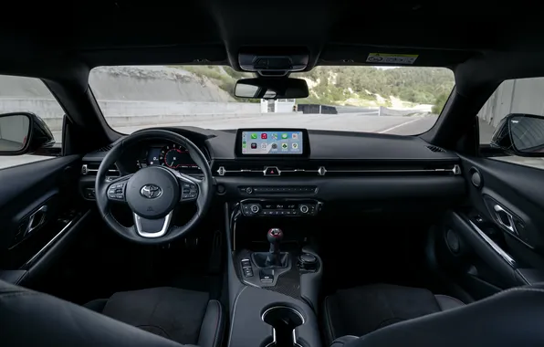 Купе, интерьер, Toyota, Supra, sport car, спортивный автомобиль, задний привод, Toyota GR