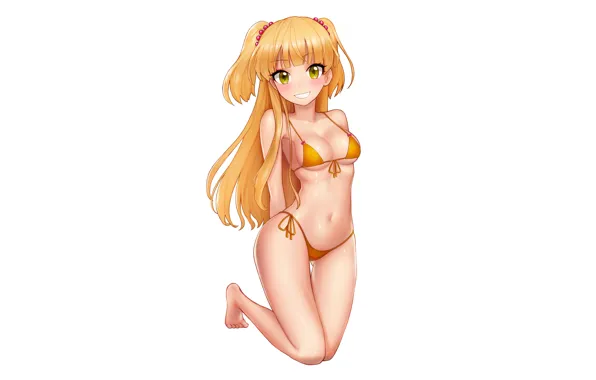 Girl, sexy, cleavage, long hair, legs, boobs, anime, beautiful