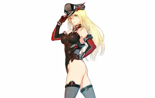 Girl, sexy, thighhighs, green eyes, long hair, boobs, anime, beautiful