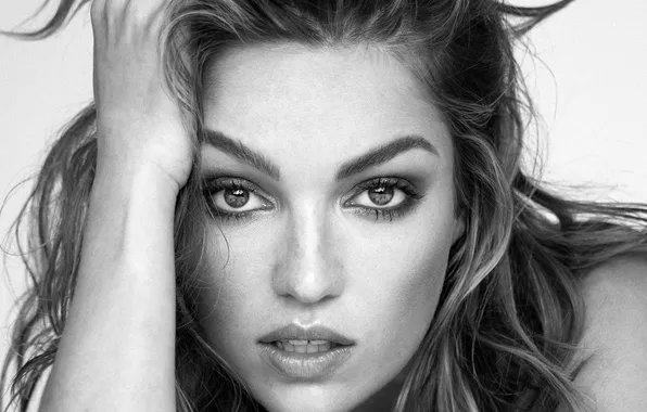 Глаза, взгляд, портрет, монохром, Lili Simmons