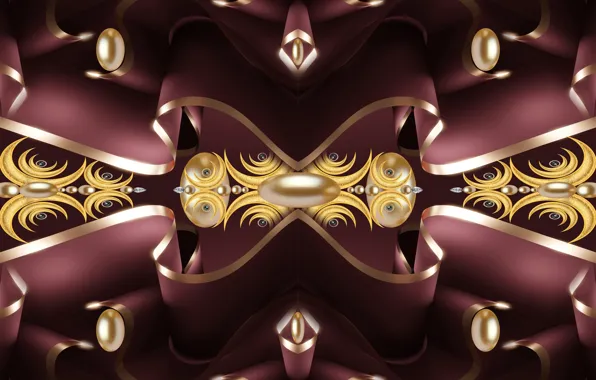 Gold, design, brown, pattern
